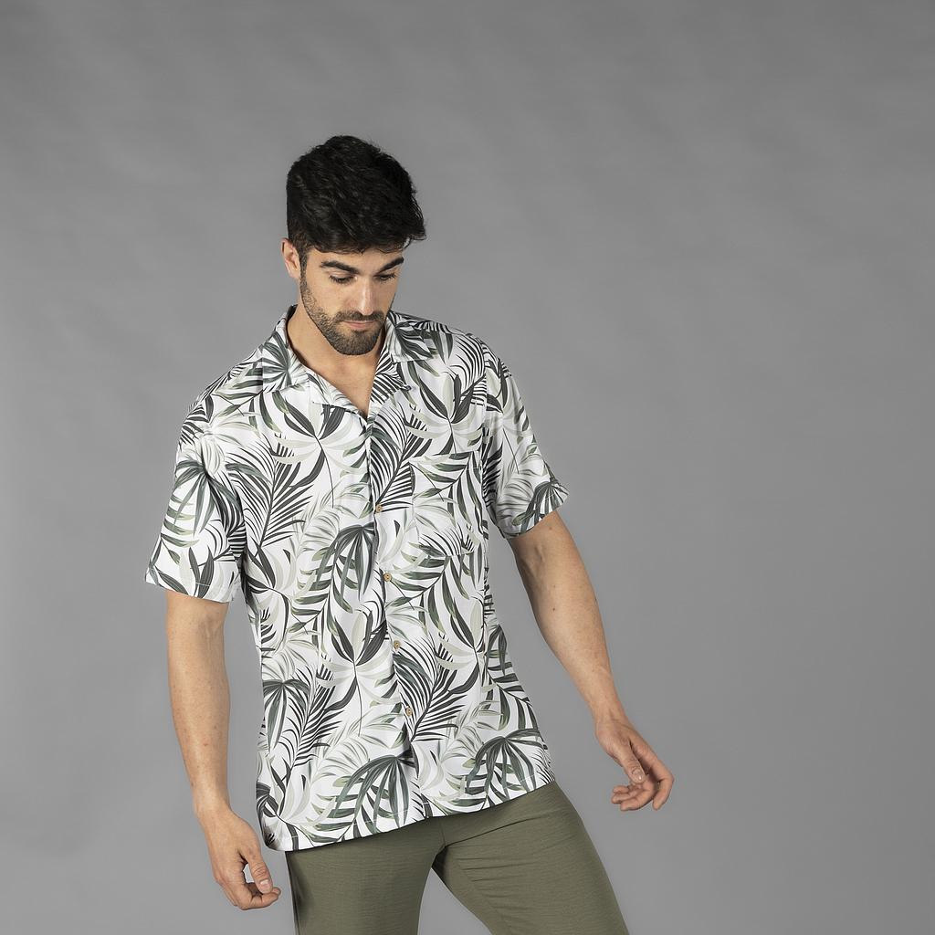 210002-1129 - CAMISA HOMBRE CUELLO SOLAPA HAWAI ROYAL