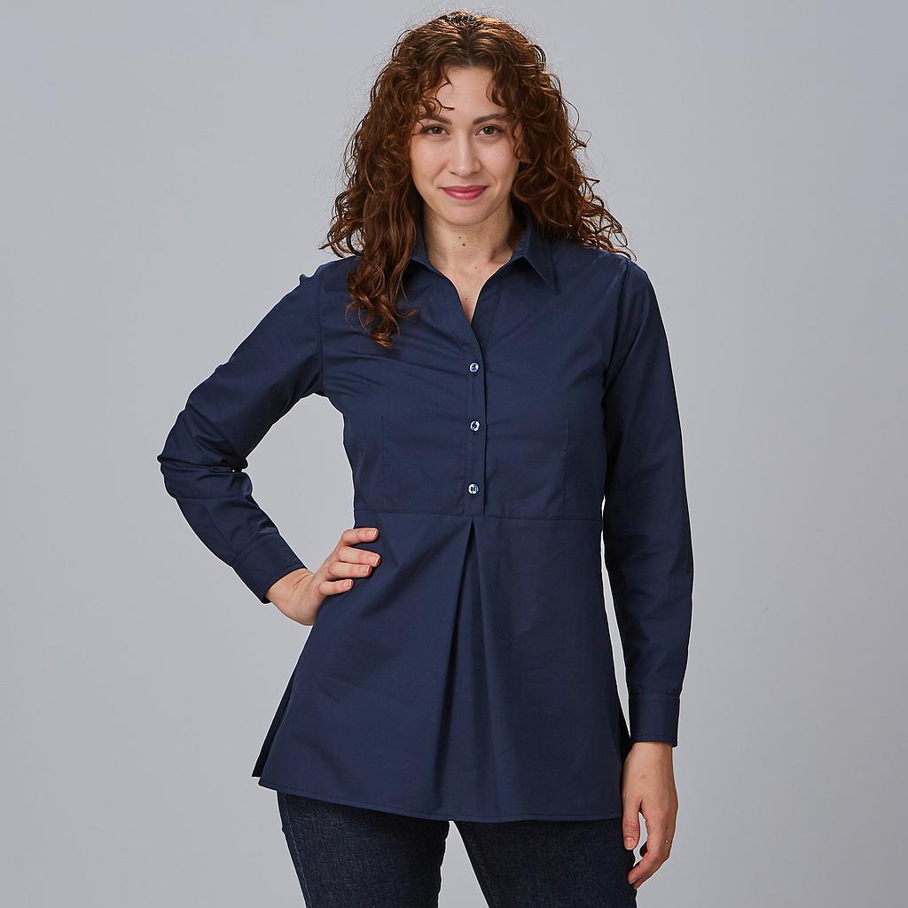 240015-104 - CAMISA MUJER MANGA ROLL UP LIVIA MARINO