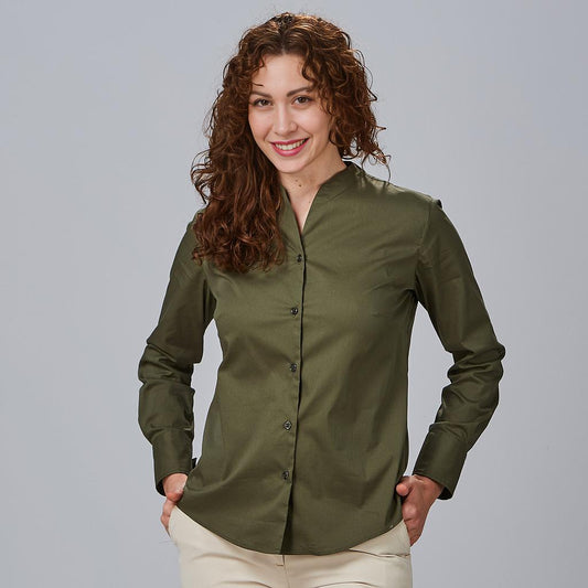 240018-149 - CAMISA MUJER RACHELE VERDE CAQUI