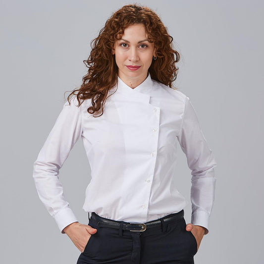 240022-101 - CAMISA MUJER FIL A FIL C/COCINERO ANGELICA BLANCO