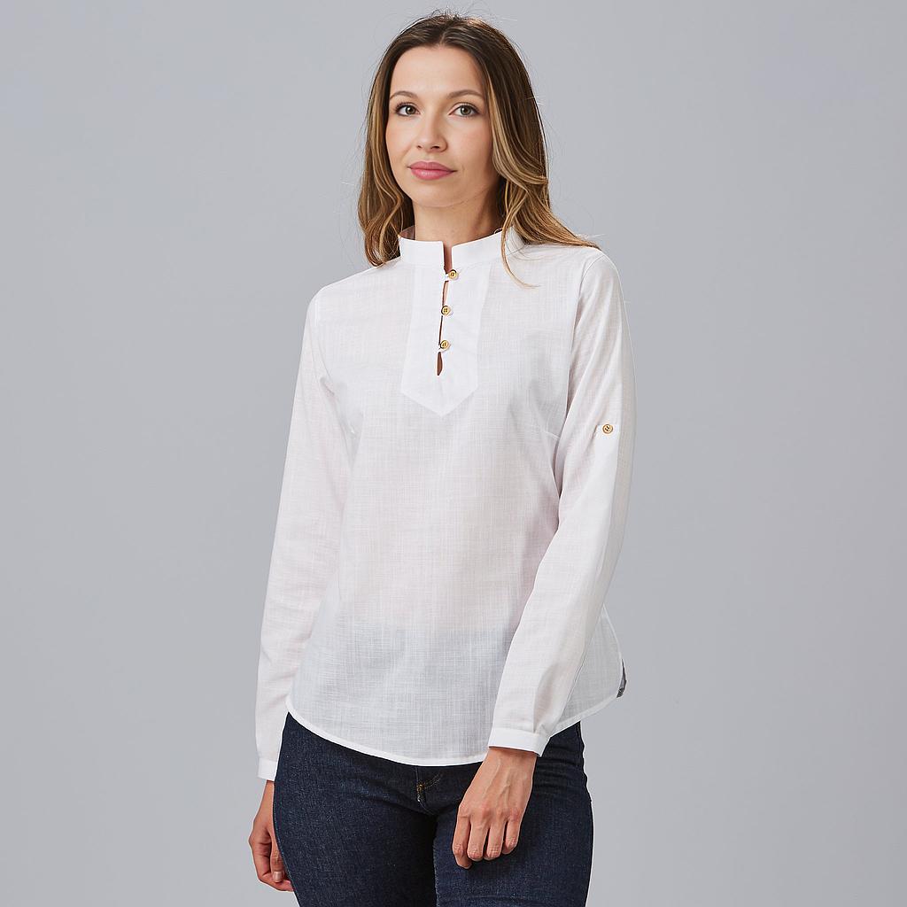 243600-101 - CAMISA MUJER FALSO LINO FLORA