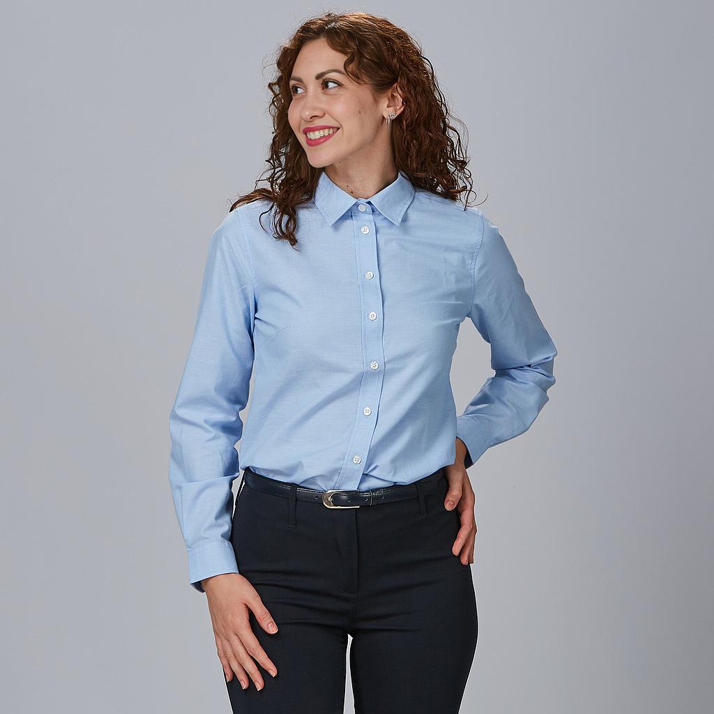 288400-107 - CAMISA MUJER M/L OXFORD "REDLINE" CELESTE