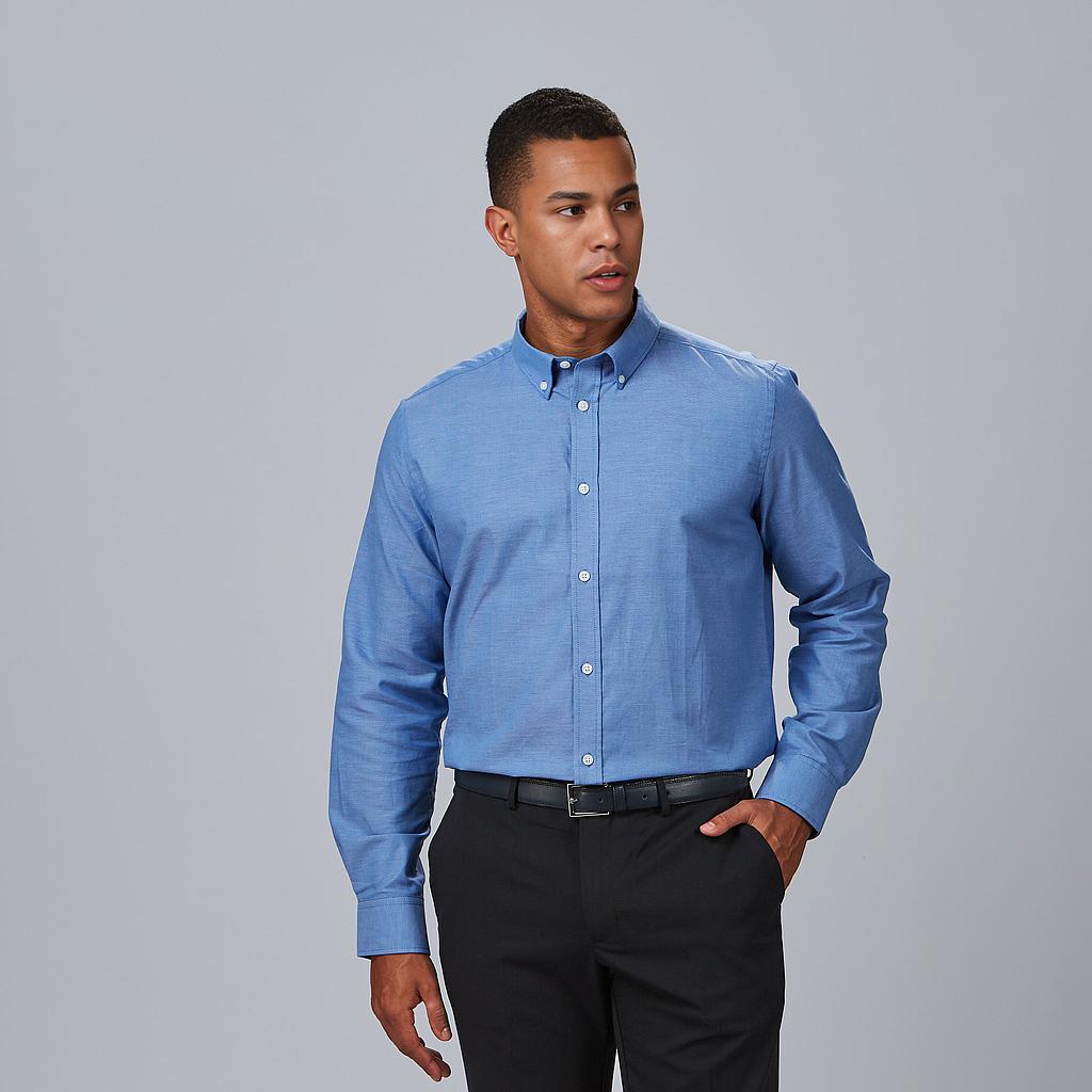 295200-103 - CAMISA HOMBRE M/L OXFORD "REDLINE" AZULINA