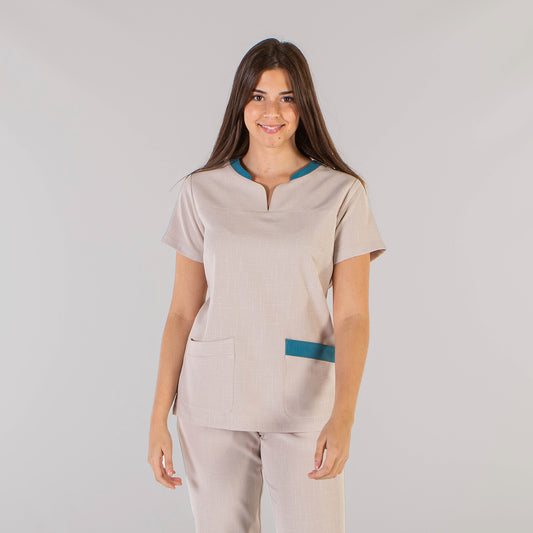 662300-110 - BLUSA MUJER MIRTA BEIGE