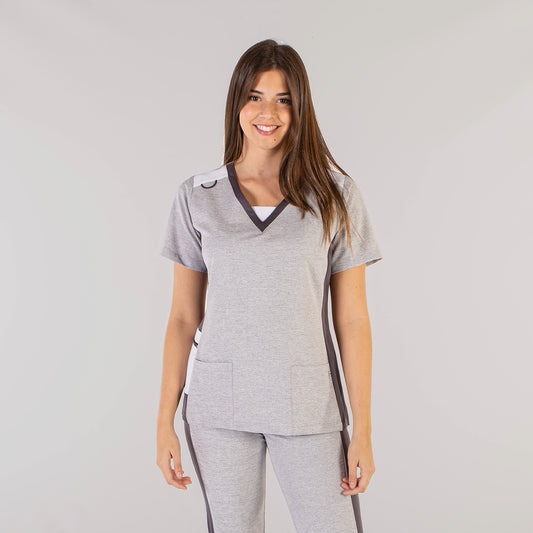 662400-117 - BLUSA MUJER LETICIA GRIS PERLA