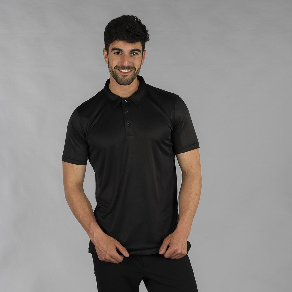 850001-001 - POLO HOMBRE INTERLOCK "REDLINE" NEGRO